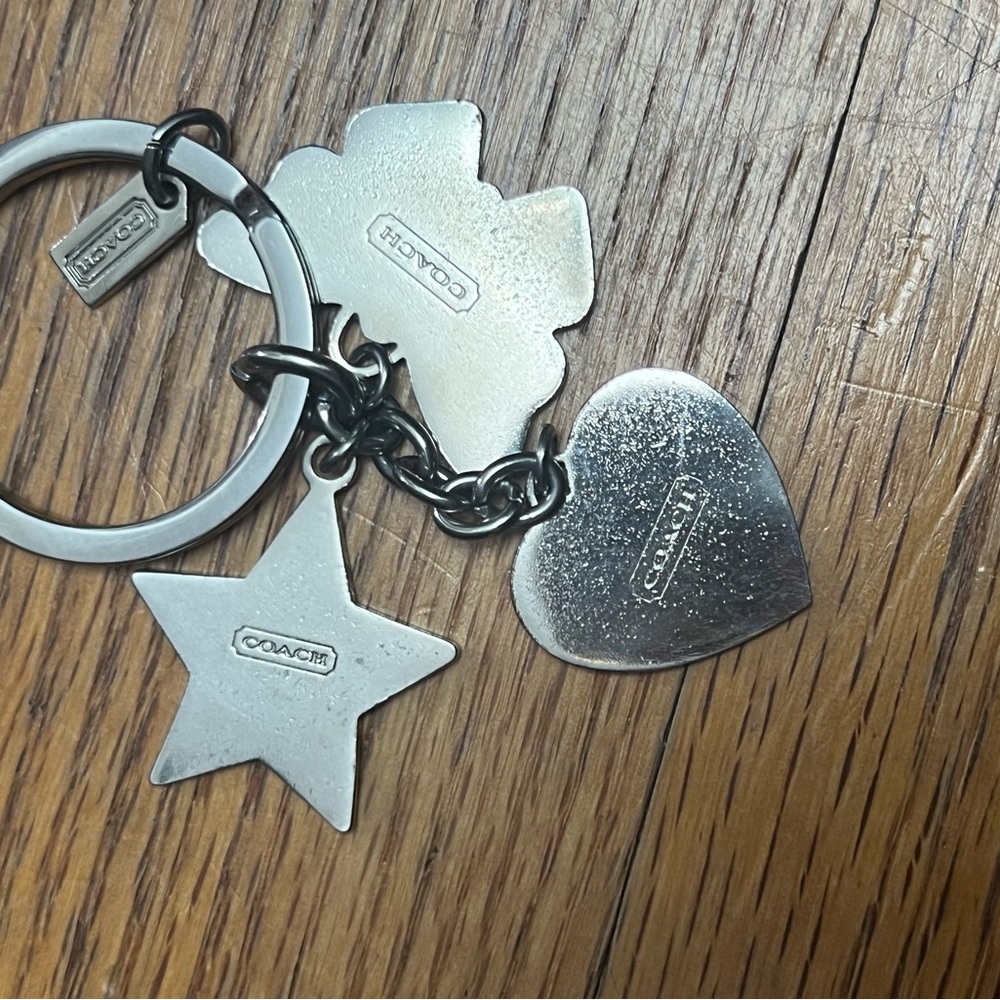 Coach Star Butterfly Heart Multi Mix Key Fob Keychain Key Ring Charm - Picture 3 of 4
